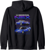 Honda NSX Vintage Gradient Sports Car Stack Zip Hoodie - Image 2